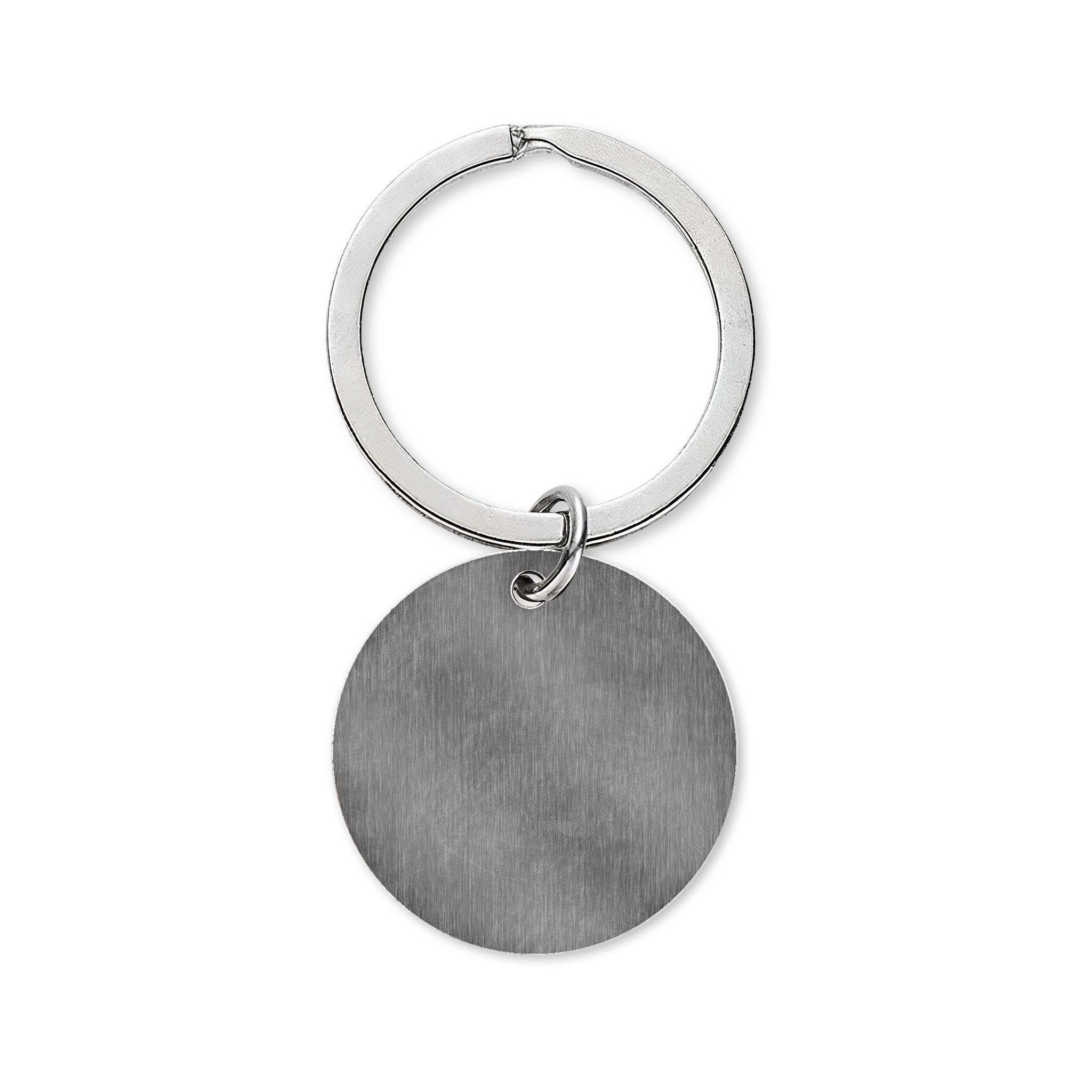 Engravable Stainless Steel Round Keychain — Personalized Photo/Name Keyring - Image 2