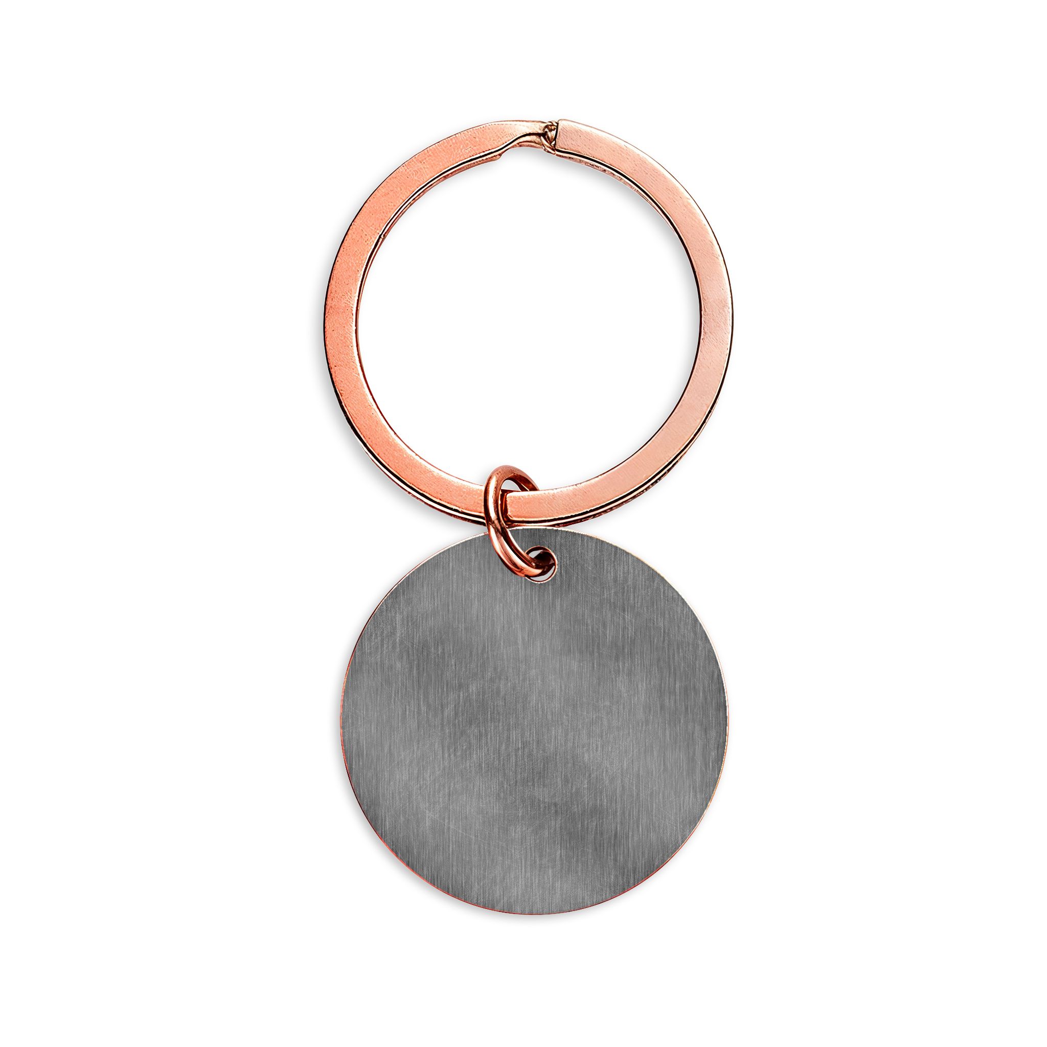 Engravable Stainless Steel Round Keychain — Personalized Photo/Name Keyring - Image 3