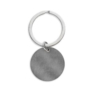Engravable Stainless Steel Round Keychain — Personalized Photo/Name Keyring